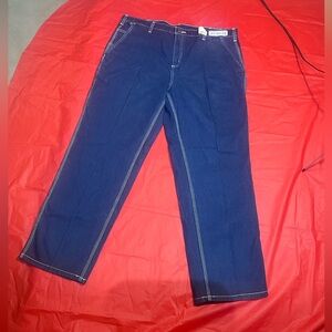 NWOT! Carhartt Men 40x32 Relaxed Fit Painters Jeans Dark Blue Flame Resistant